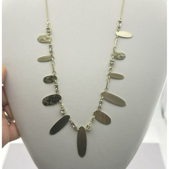 Kendra Scott Necklace Airella Adjustable Choker Gold Tone Clear Rhinestones $110 - Picture 2 of 14